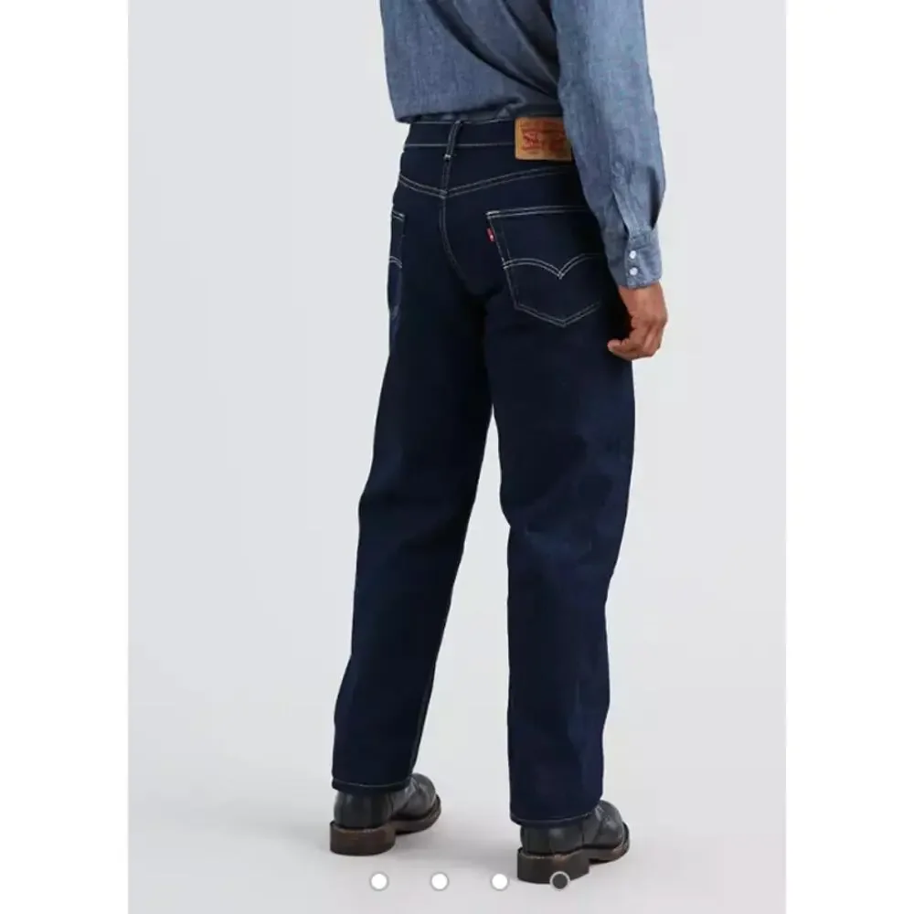 Levi's 550 Relaxed‎ Fit Dark Wash Stretch Jeans Mens 42x31 Blue 5-Pocket Denim